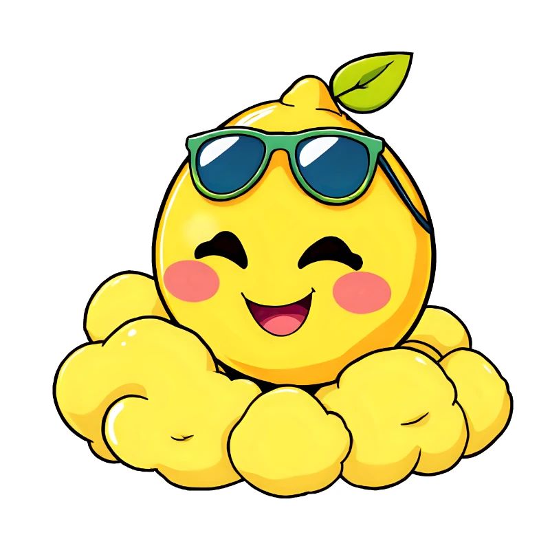 Happy Lemon Chillin auf Wolken