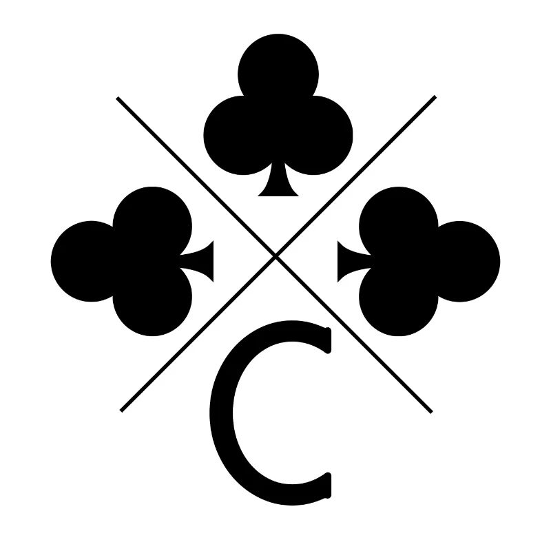 Letter c lucky clover