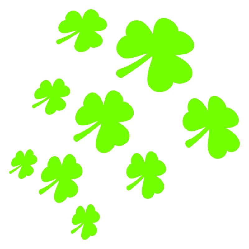 Shamrock Many Three-Leaf Leaves Green Pattern