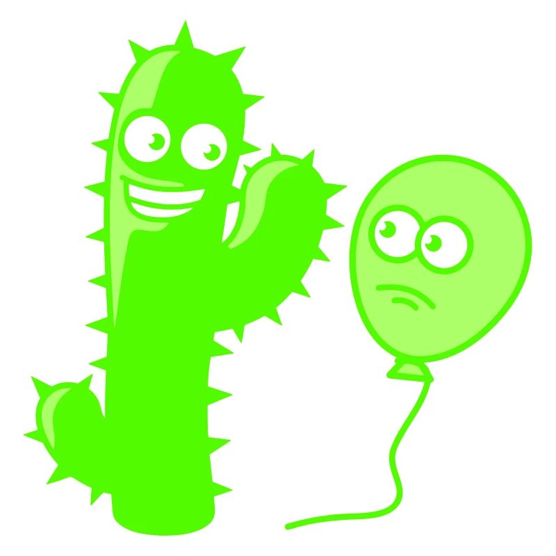 Cactus ballon poignée de main salutation pointes