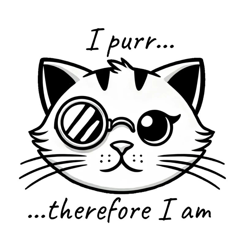 Ich schnurre, also bin ich - Philosoph Katzendesign
