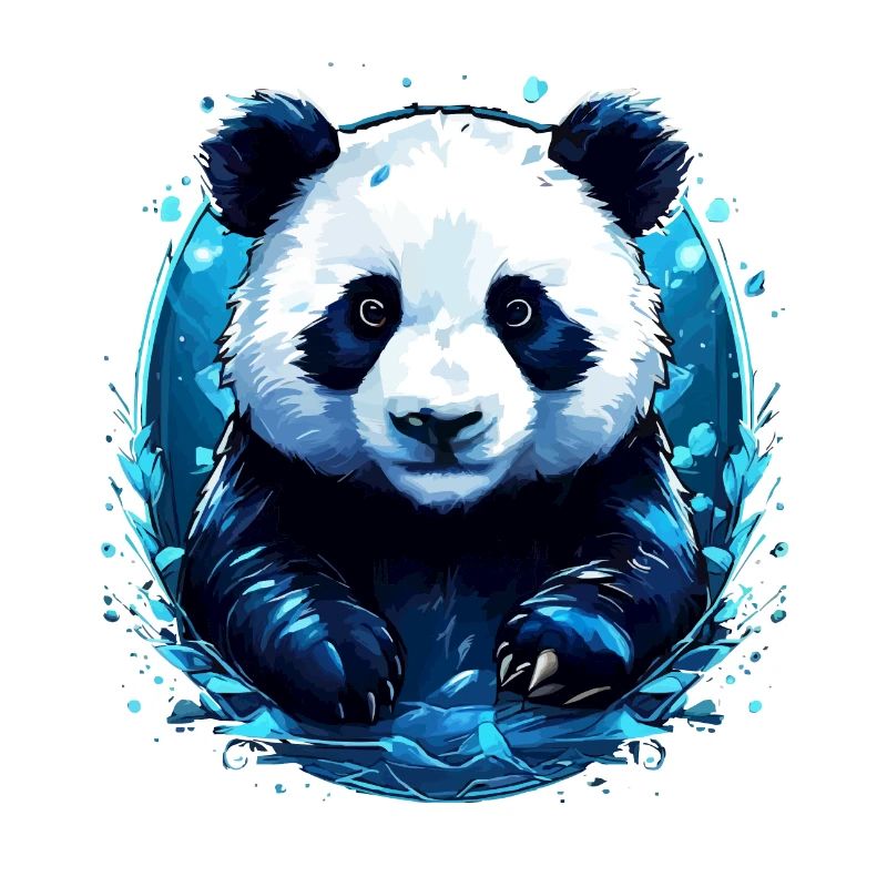 Panda im Wasser