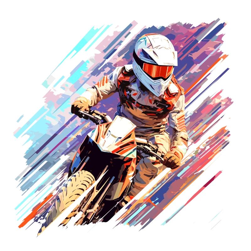 Motocross Racing Fast Speed Competition Abstract