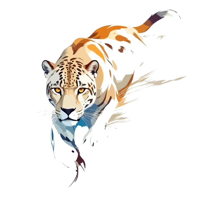 Leopard Vektor Kunst mit lebendiger Illustration