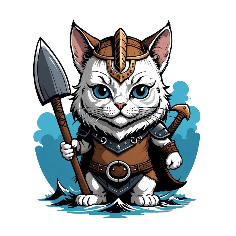 Chat Viking Viking Chat Cadeau Mignon