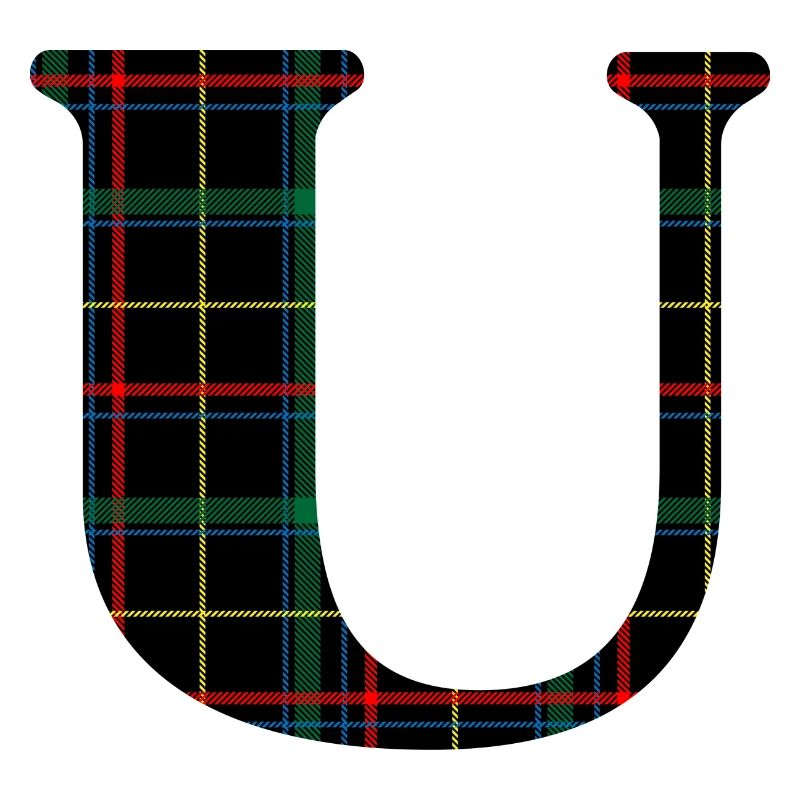 Monogramme u tartan écossais