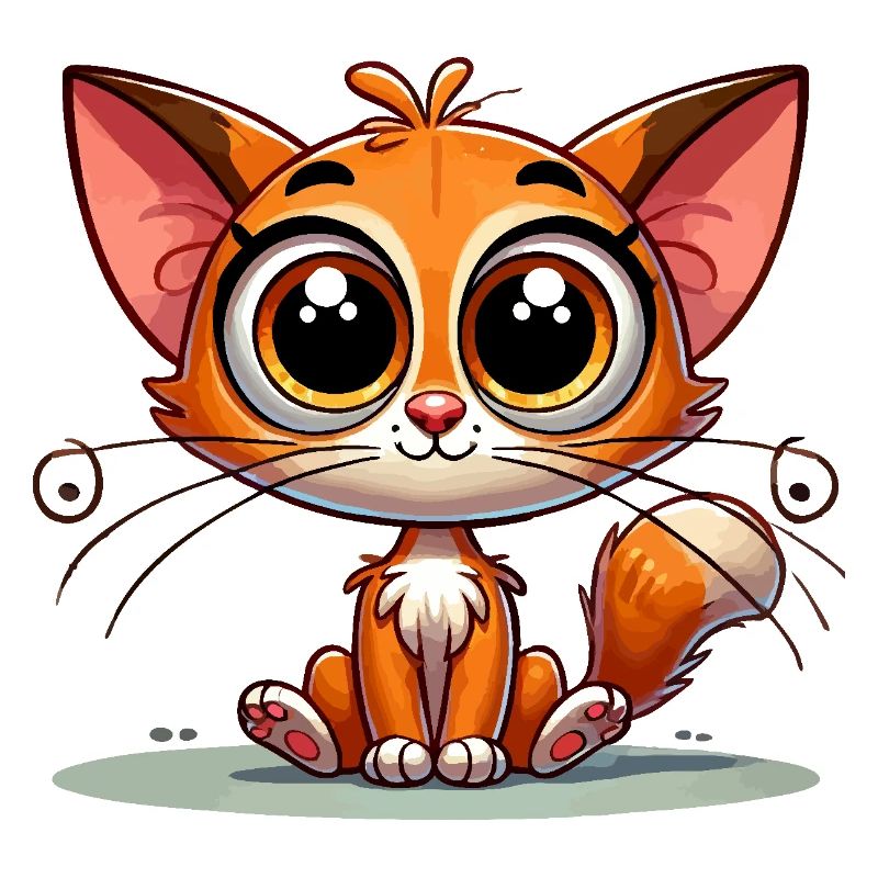 Cute cartoon kitten