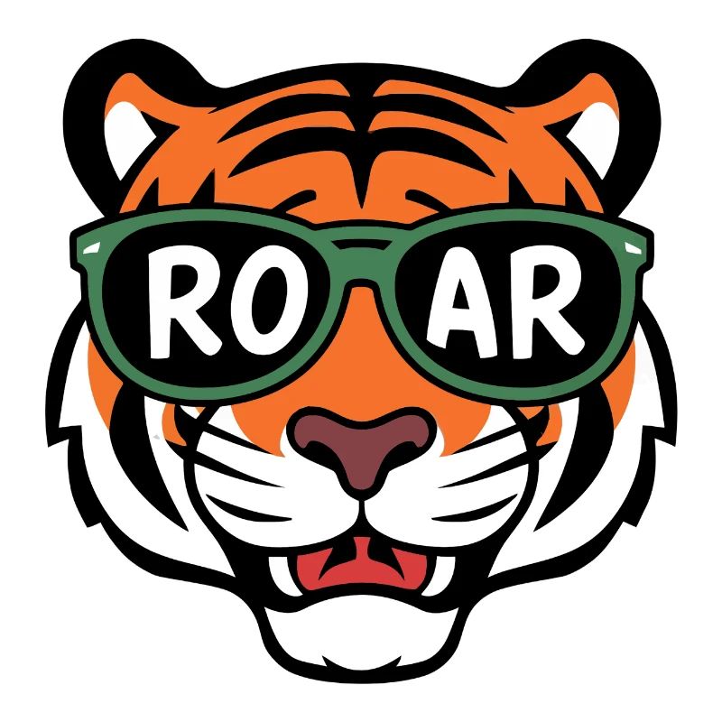 Cooler Tiger mit Sonnenbrille