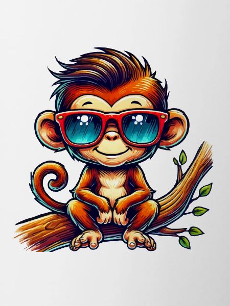affe sonnenbrille comic