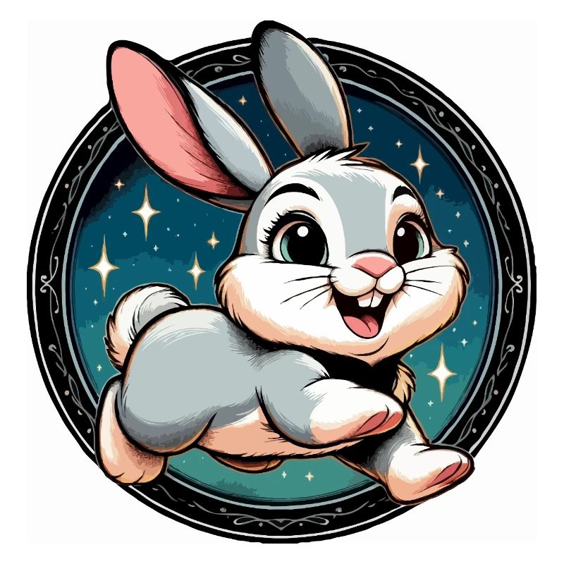 Lapin dans la nuit