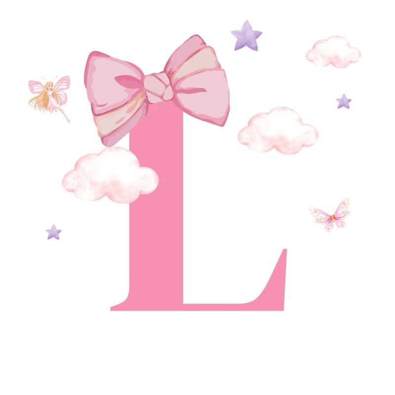 Letter l Pink Clouds