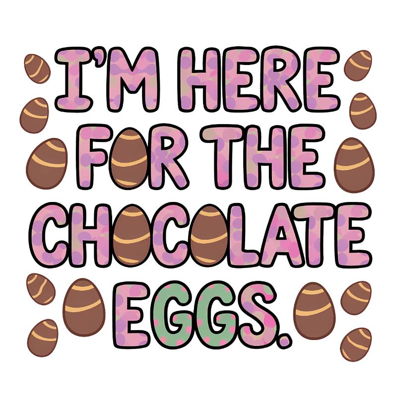 I'm Here For The Chocolate Eggs Lustiges Ostern