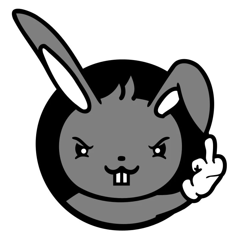Hase Mittelfinger Zeigen Böse Frech Beleidigend