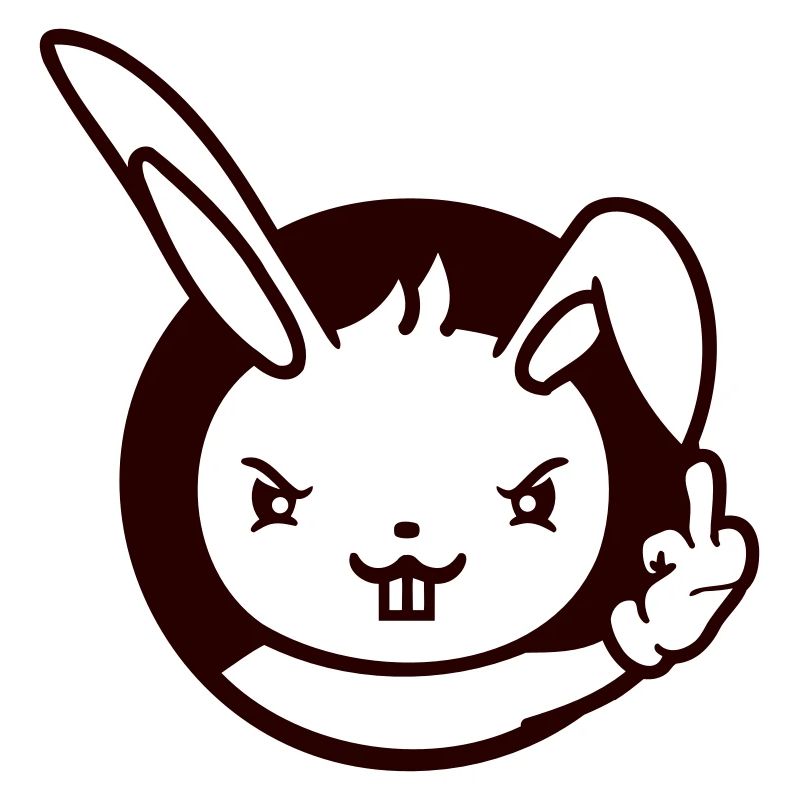 Hase Mittelfinger Zeigen Böse Frech Beleidigend