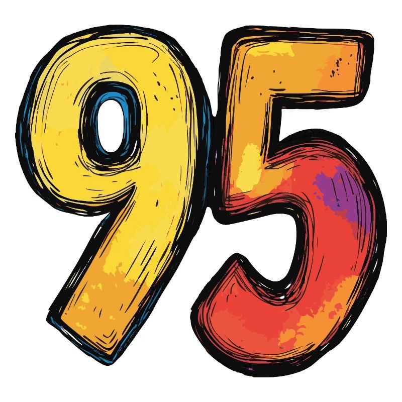 95 Numéro Coloré