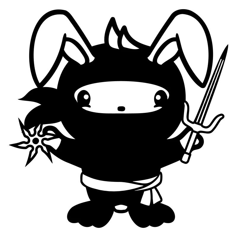 Bunny Ninja Star Fighter Assassin Japonais