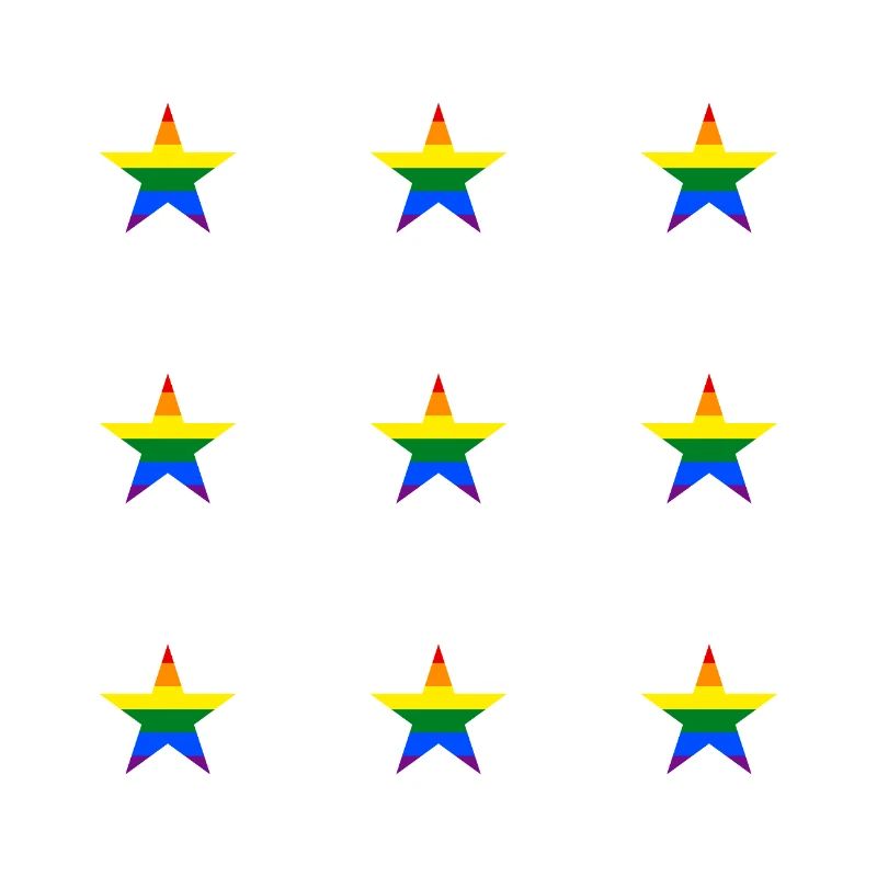 Rainbow star pattern LGBTQ colours
