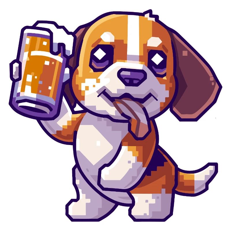Beagle Dogs Bière Pixel