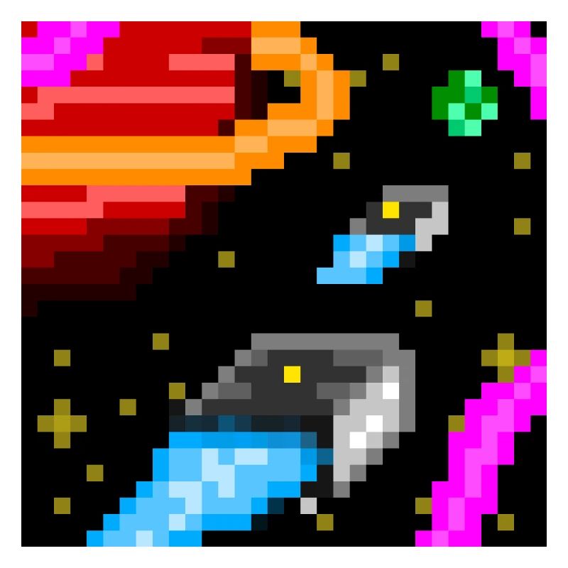 Pixel-Raumschiffe