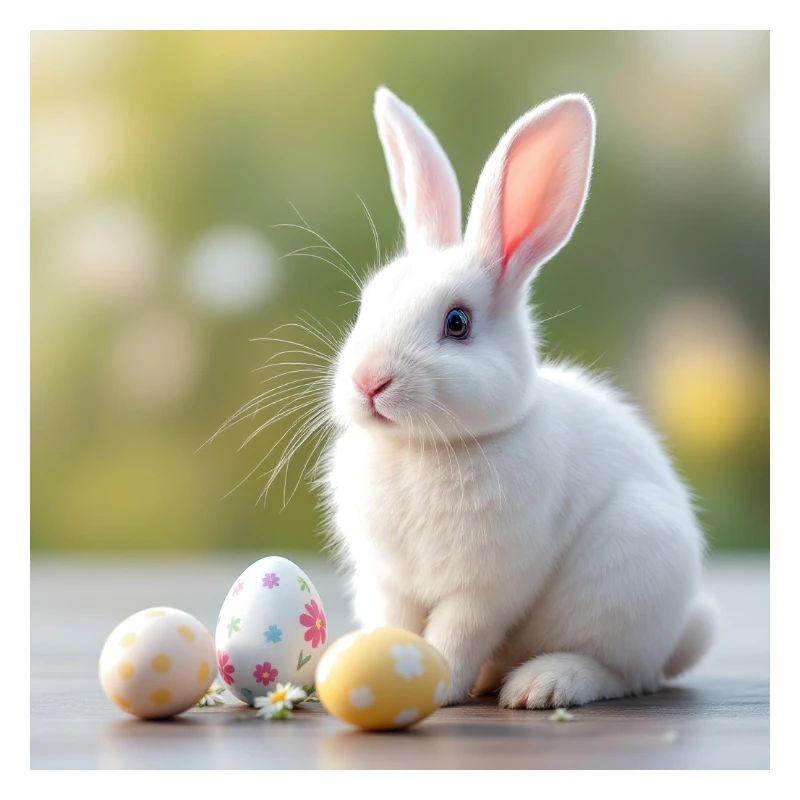 Weißer Hase Ostern