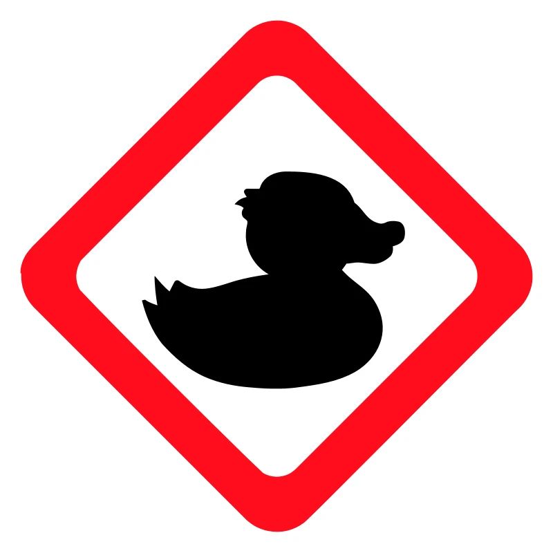 Canard Panneau Avertissement Attention Danger Prudence