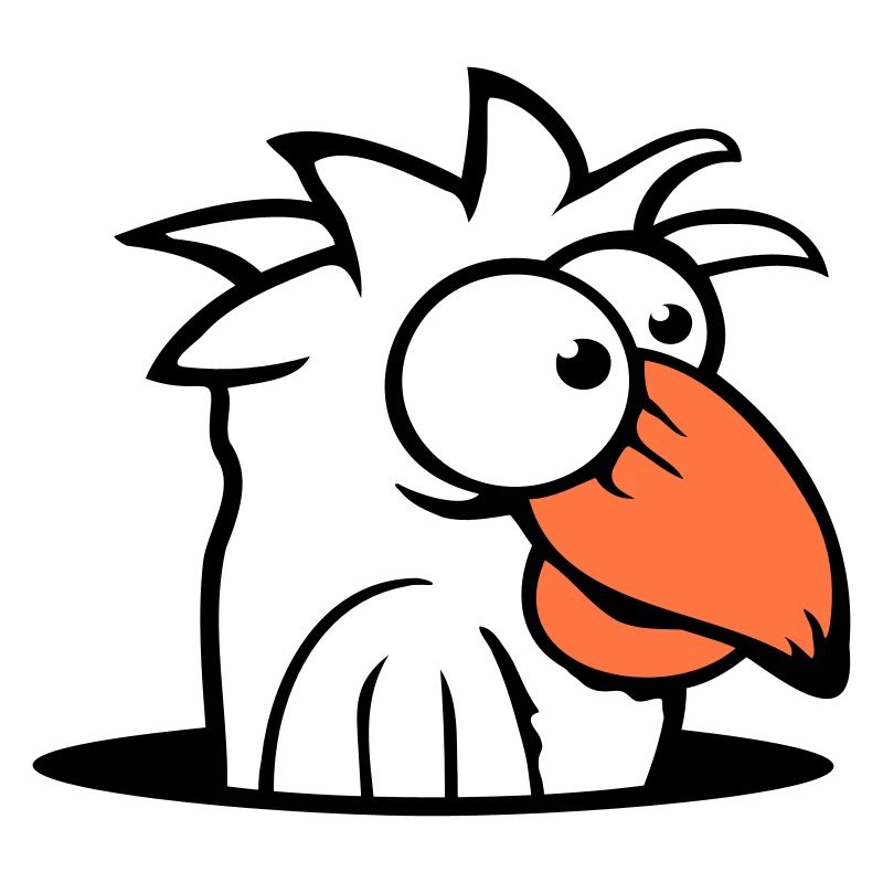 Bird Bottom Hole Funny Goofy Silly Confused Fun