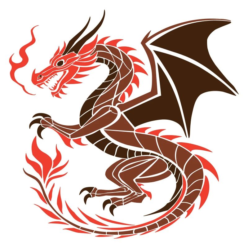 Roter Drache - Fantasy Kunst