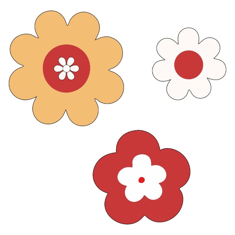 Fleurs rétro classiques