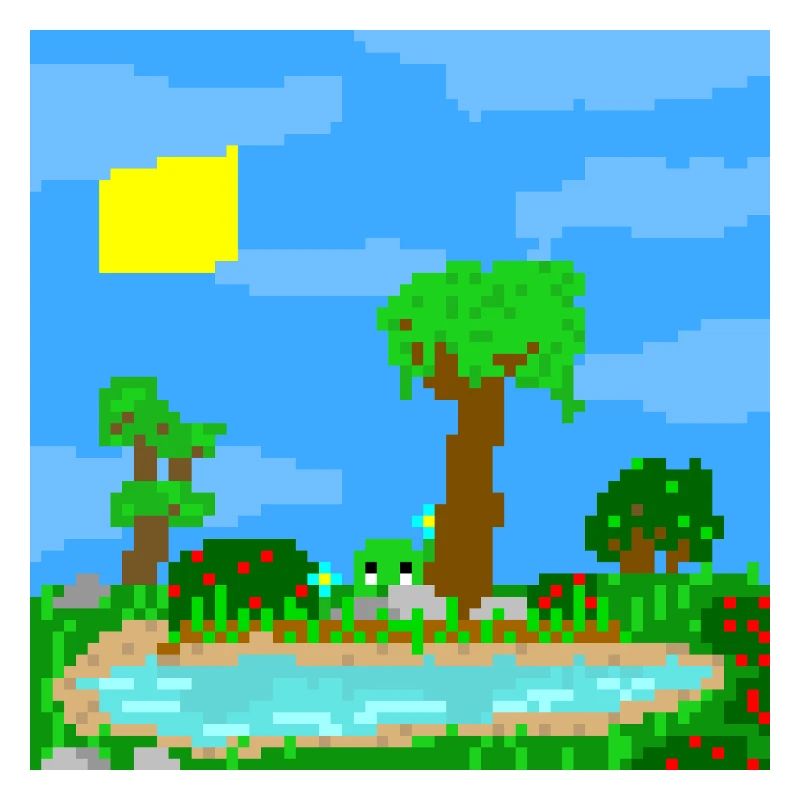 Niedliche Pixellandschaft!