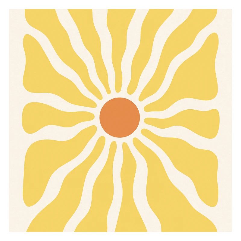 Sonnenstrahlen als Sonnenblume