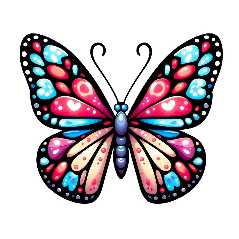 Papillon Multicolore, Symbole De Légèreté