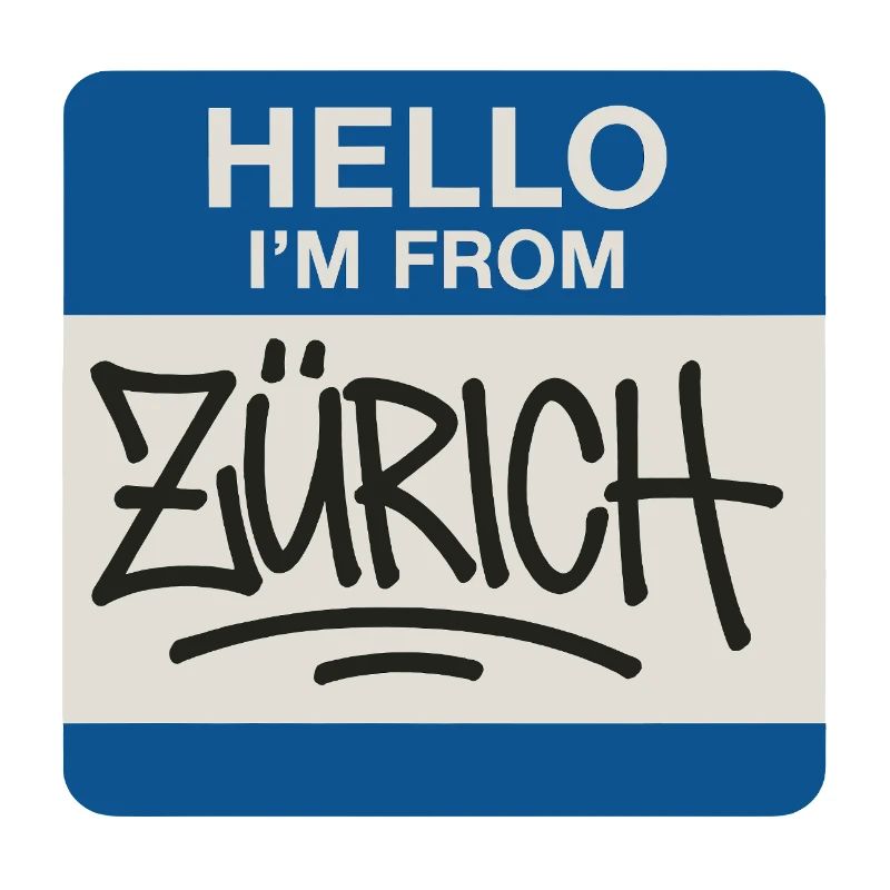 Zuerich Hello Sticker Graffiti