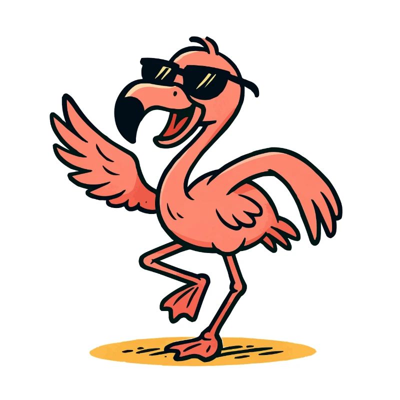 Flamant rose Danse comique