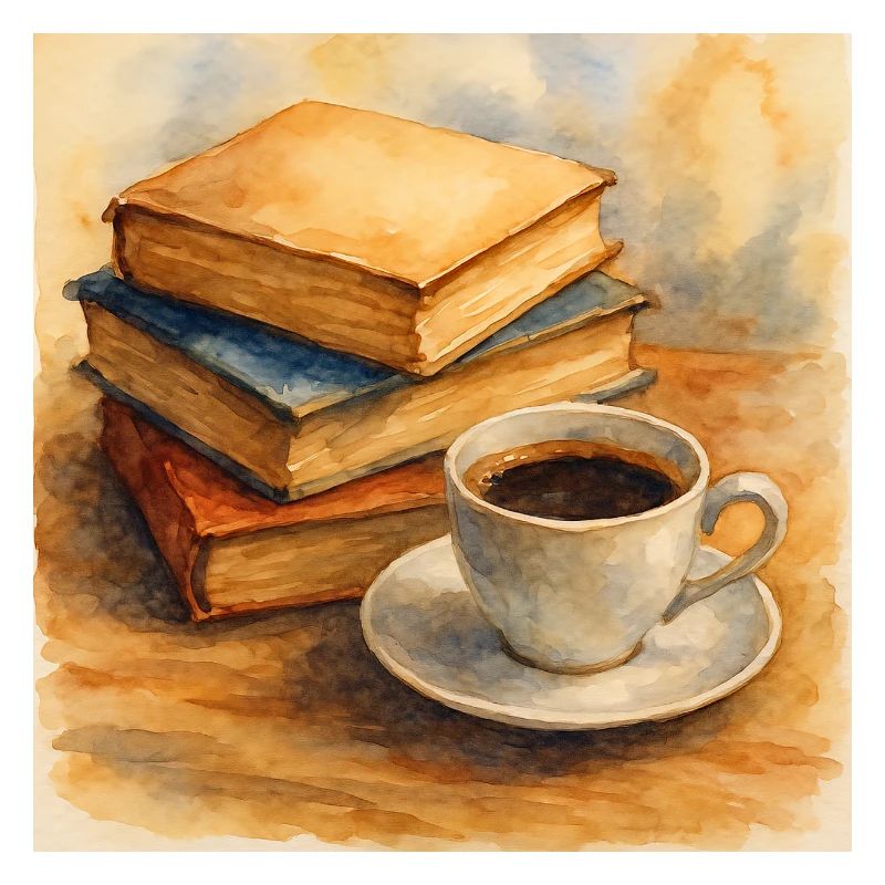 Book and coffee