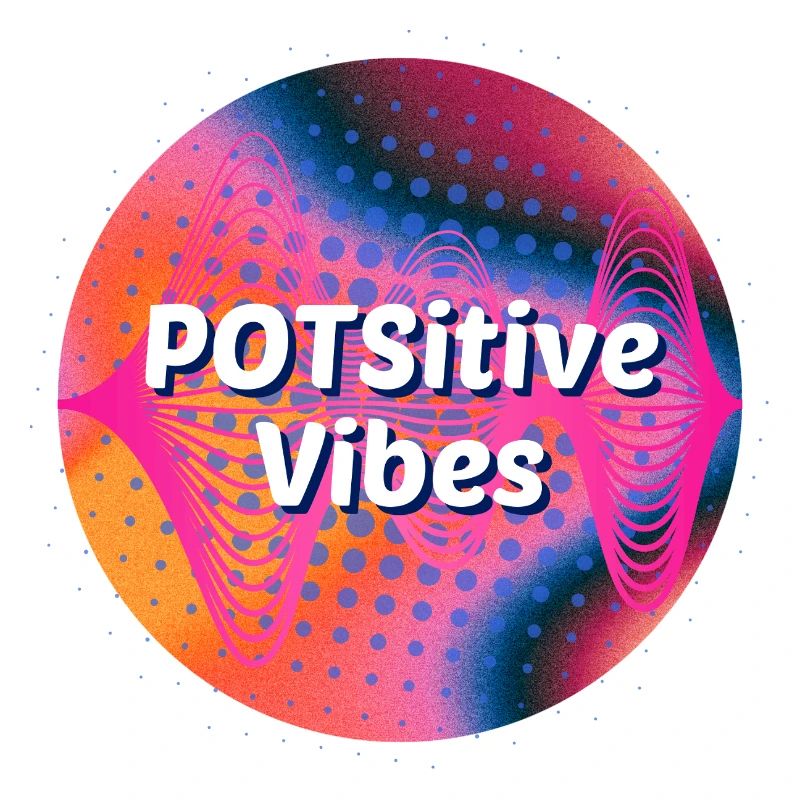 POTSitive Vibes bunter Hintergrund Wellen
