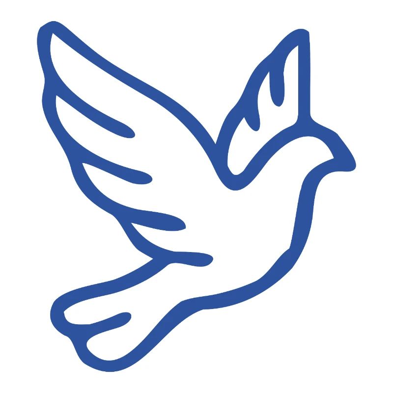 Peace symbol in elegant one-line drawing