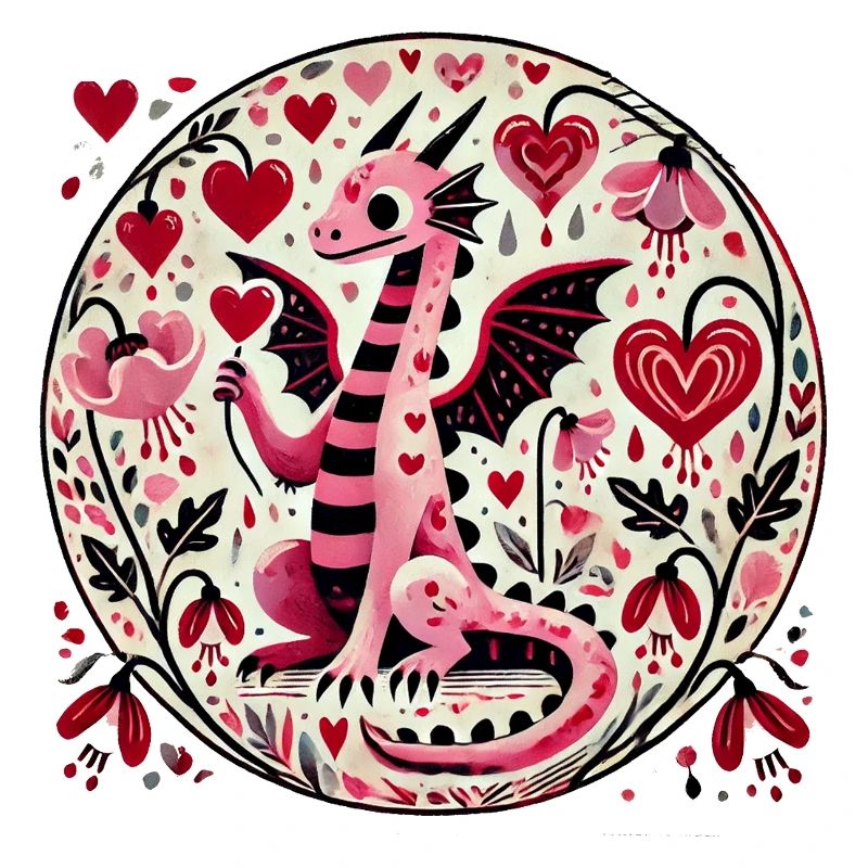 Pink Valentine Dragon