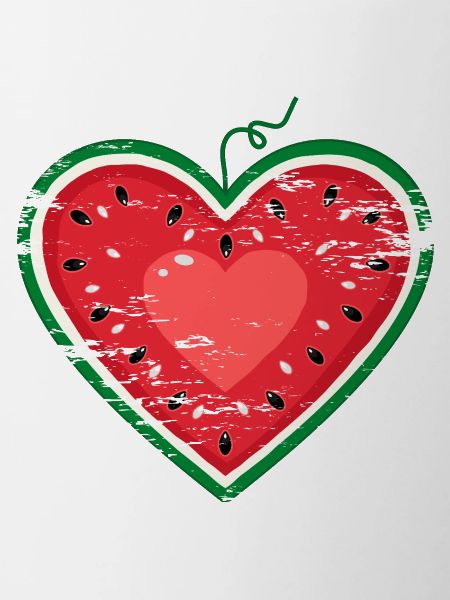 Coeur design pastèque utilisé