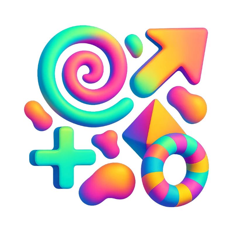 Neon Dreams – 3D Abstrakte Formen Explosion