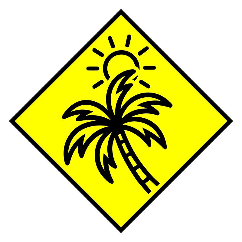 Icône de soleil de palmier