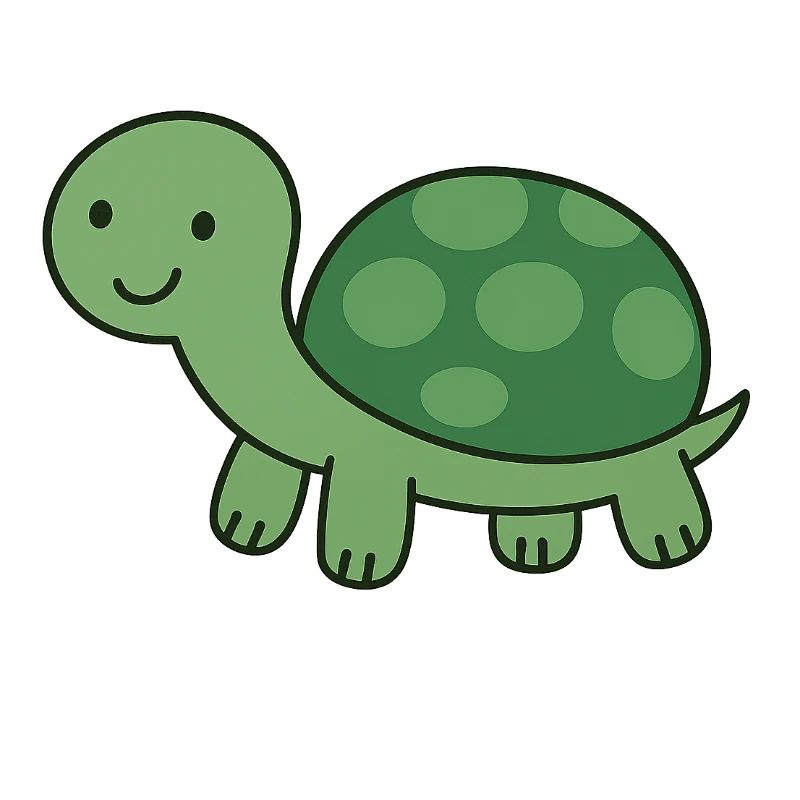 Tortue verte mignonne