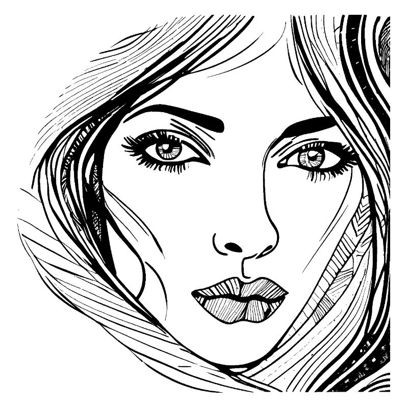 Sensual Woman's Head