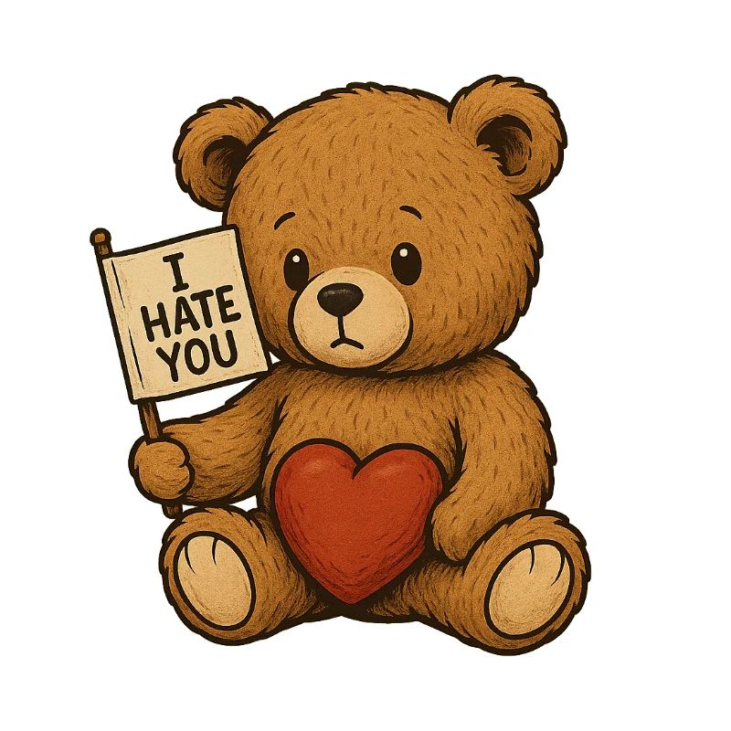 Conception d’ours en peluche Love and Hate