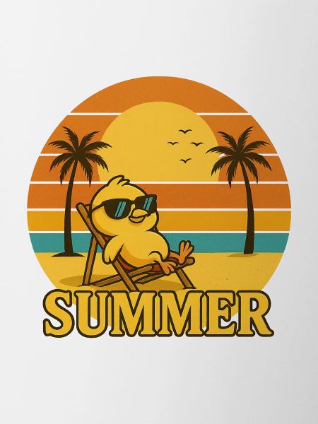 "Retro Sunset & Sunglass Chick"
