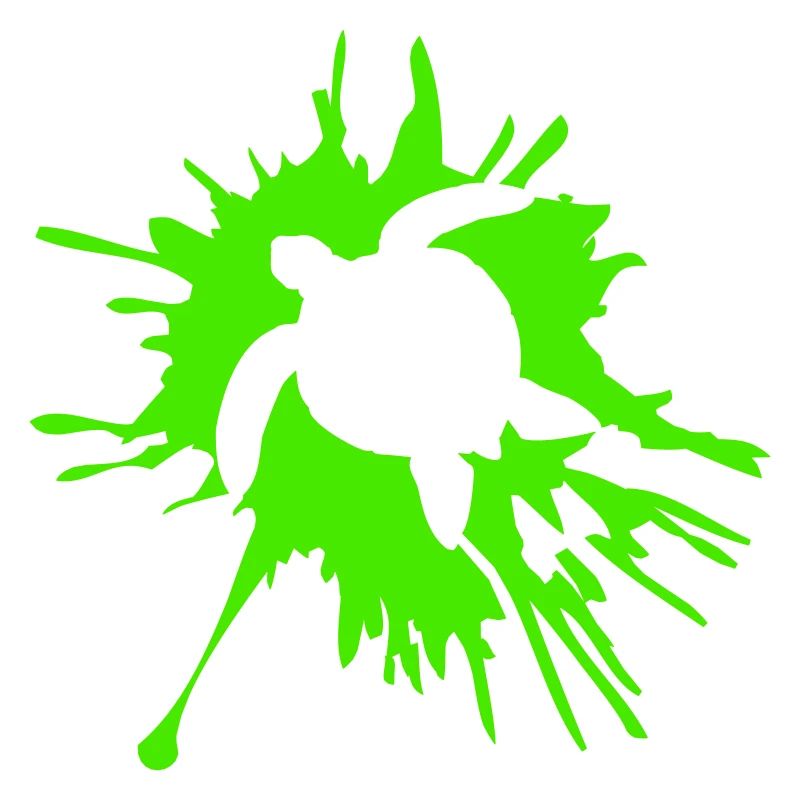 Water turtle paint splash drops