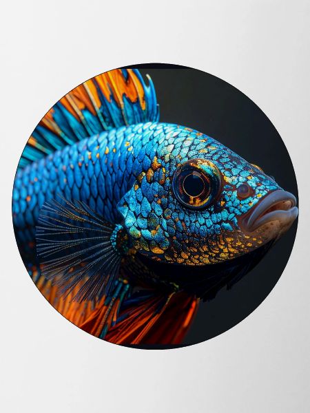 Fisch,bunt,pailletten,glitzer,blau