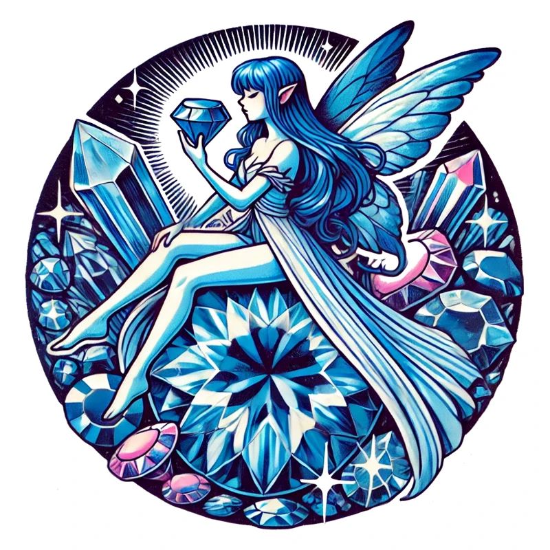 Blauer Saphir Fee Fantasy Kunst