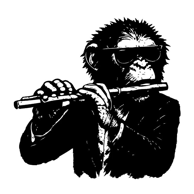 Flutes Monkey in the Monkey Orchestra
