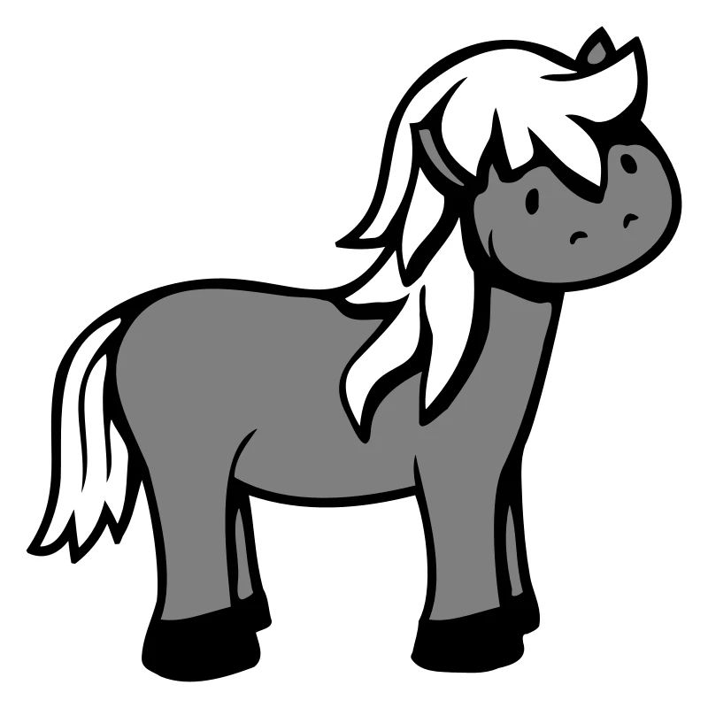 Pferd Süß Pony Fohlen Pferdemädchen Niedlich Comic