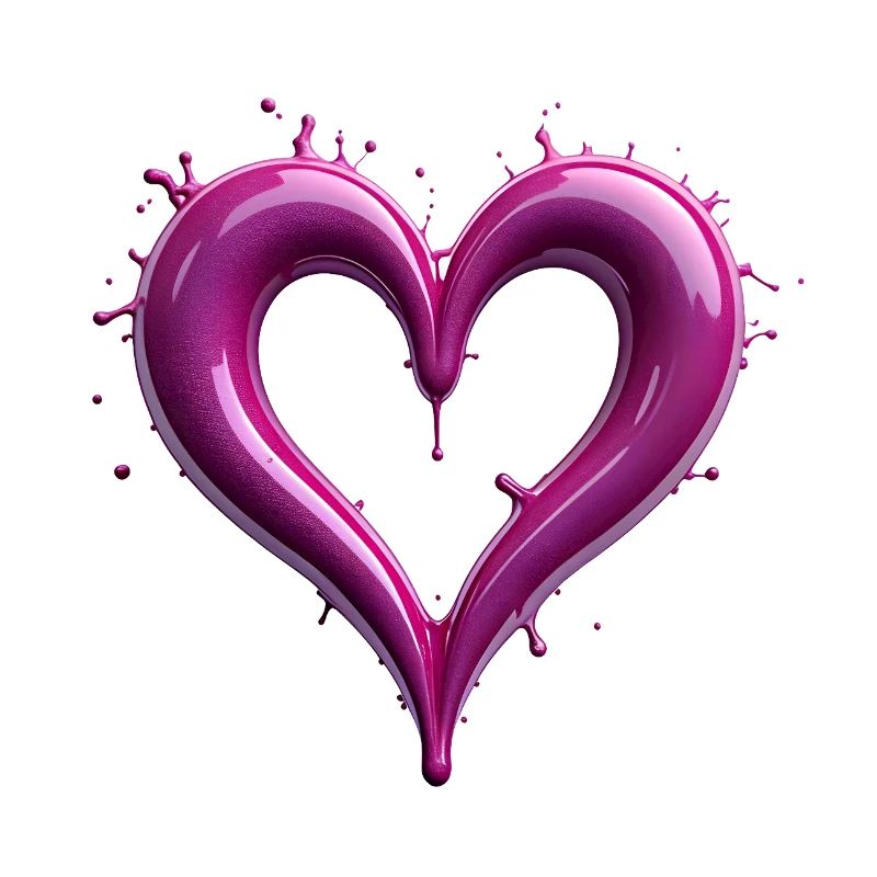 Splatterndes rosa Herz